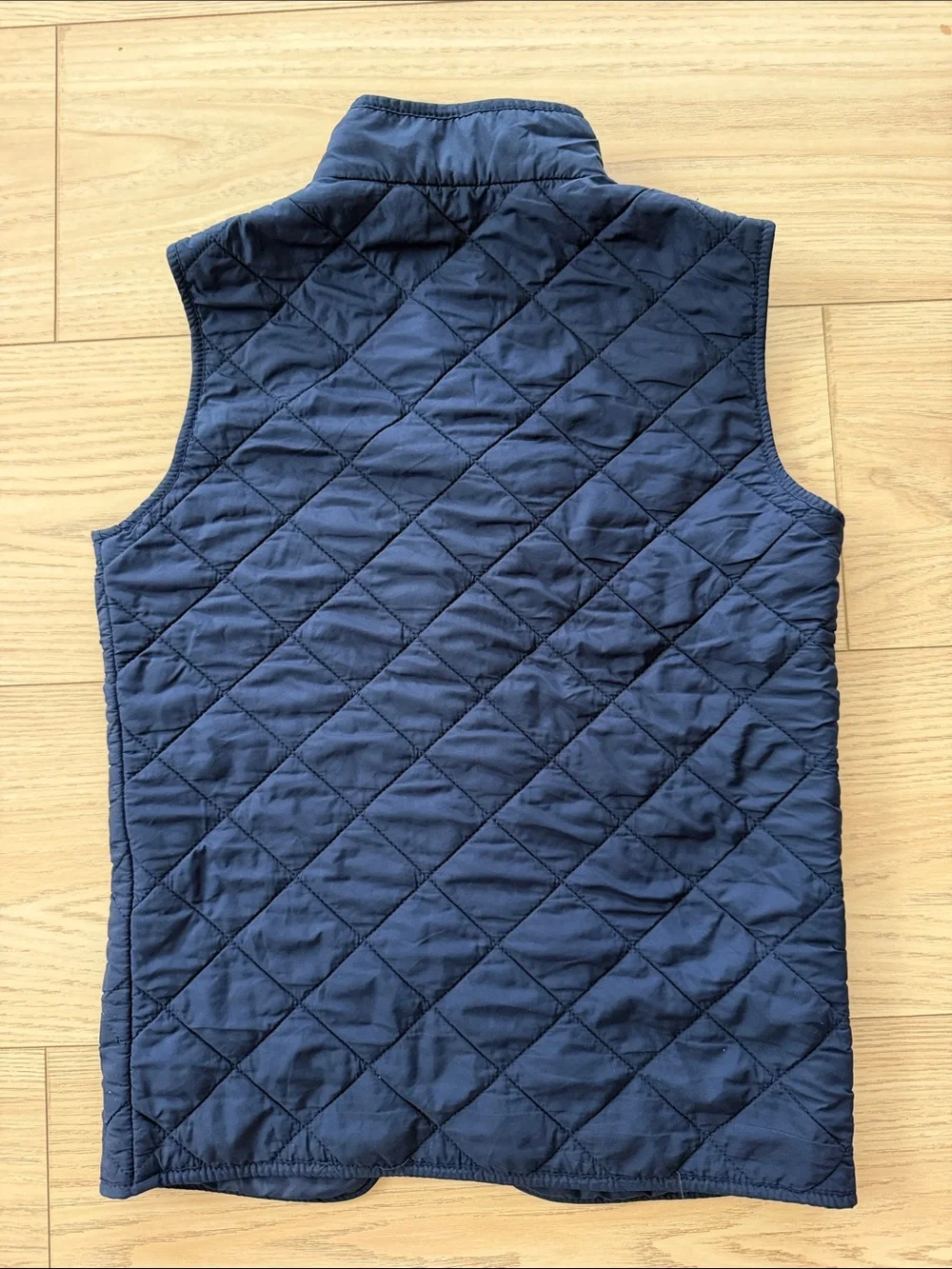 Peter Millar Youth/ Kids Quilted Slate Blue Vest with Brown Lining